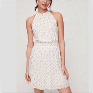 Wilfred Effet White with Yellow Floral Dress NWT
